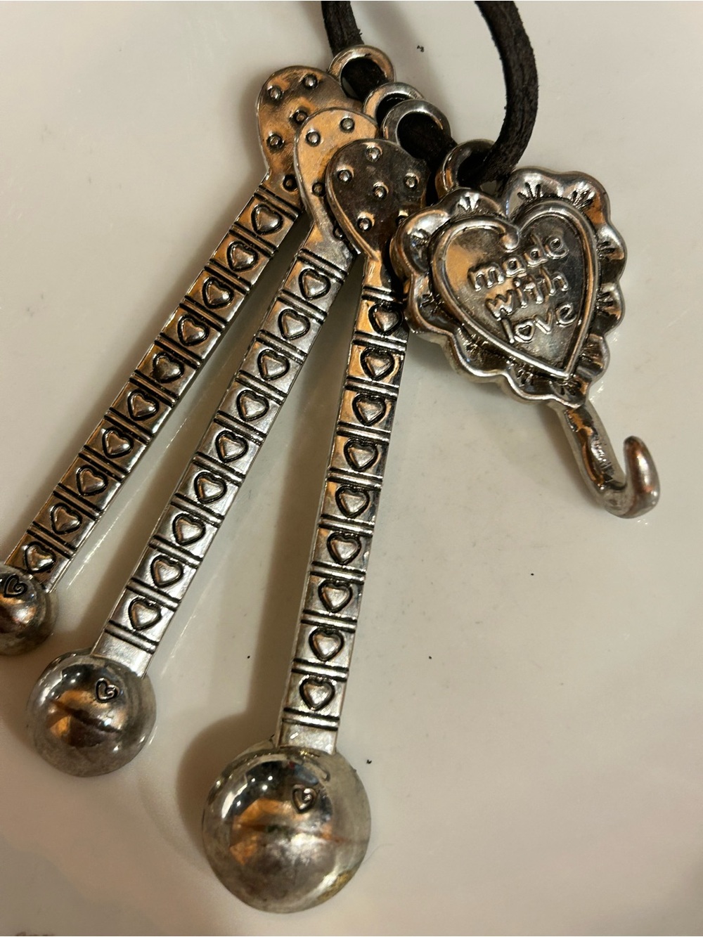 GANZ Silver-Tone 'Made With Love' Teaspoon Measuring Set pinch smidge dash love